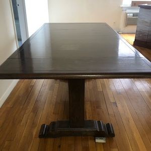 Wood table and chair